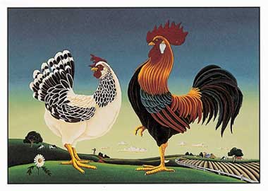 Hen and Rooster Cards